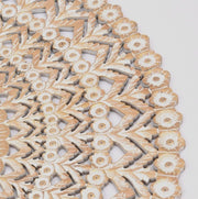 Wooden Floral Hand Carved Mandala Round Wall Decor-48