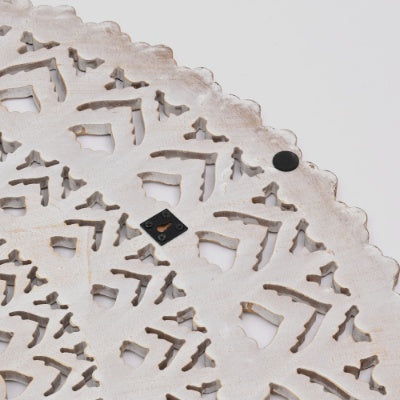 Wooden Floral Hand Carved Mandala Round Wall Decor-48