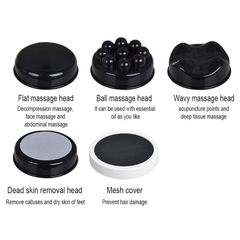Full Body Vibration Handheld Massager - 4 Massage Heads Neck Shoulders