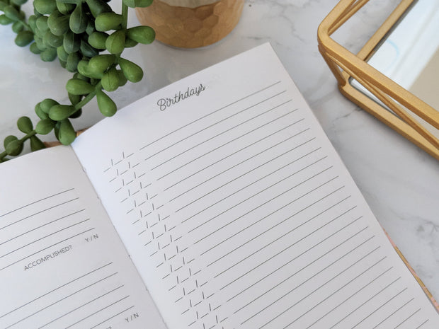 A Five Year Journal Written One Line A Day (Navy Floral)