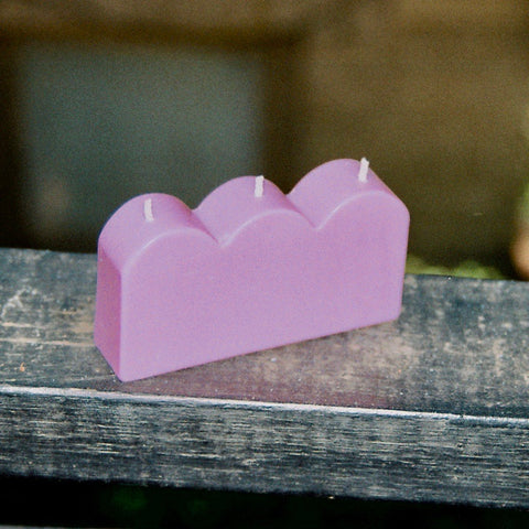 Scallop Soy Pillar Candle - Solid Colorways