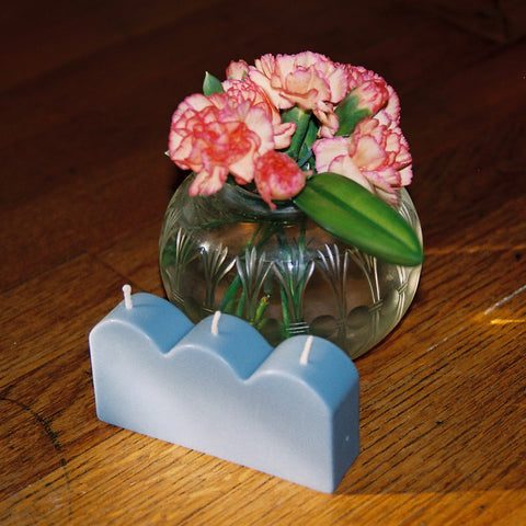 Scallop Soy Pillar Candle - Solid Colorways