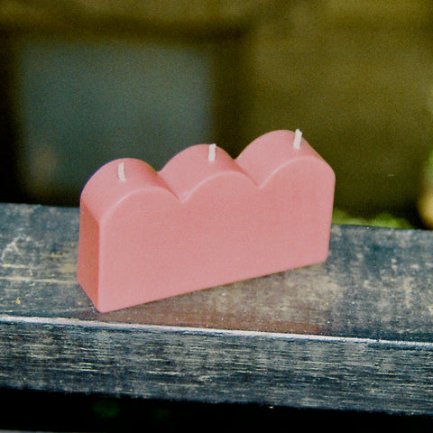 Scallop Soy Pillar Candle - Solid Colorways
