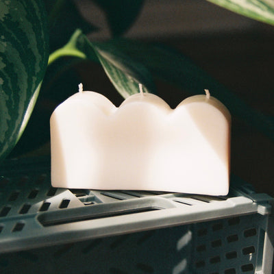 Scallop Soy Pillar Candle - Solid Colorways